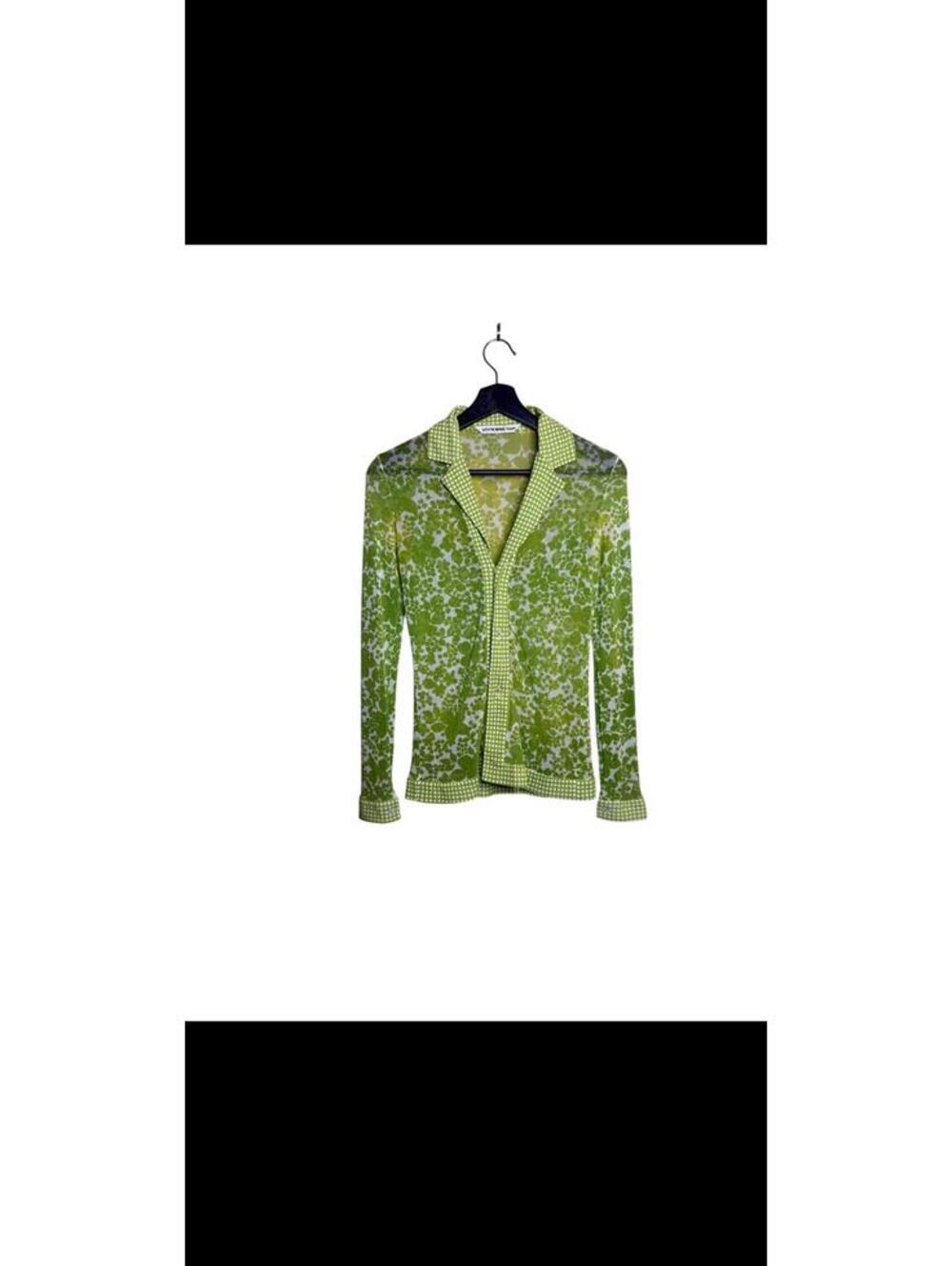 Vivienne Tam Mesh Top Sheer Floral Gaultier Fuzzi Y2k